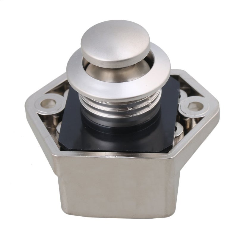 RDEXP Push Button Keyless Locks Latch Knob Cupboard 2cm/0.79in Mounting Hole for RV Drawer Cabinet Door Thickness 1.5-1.8cm Set of 5 - Image 3